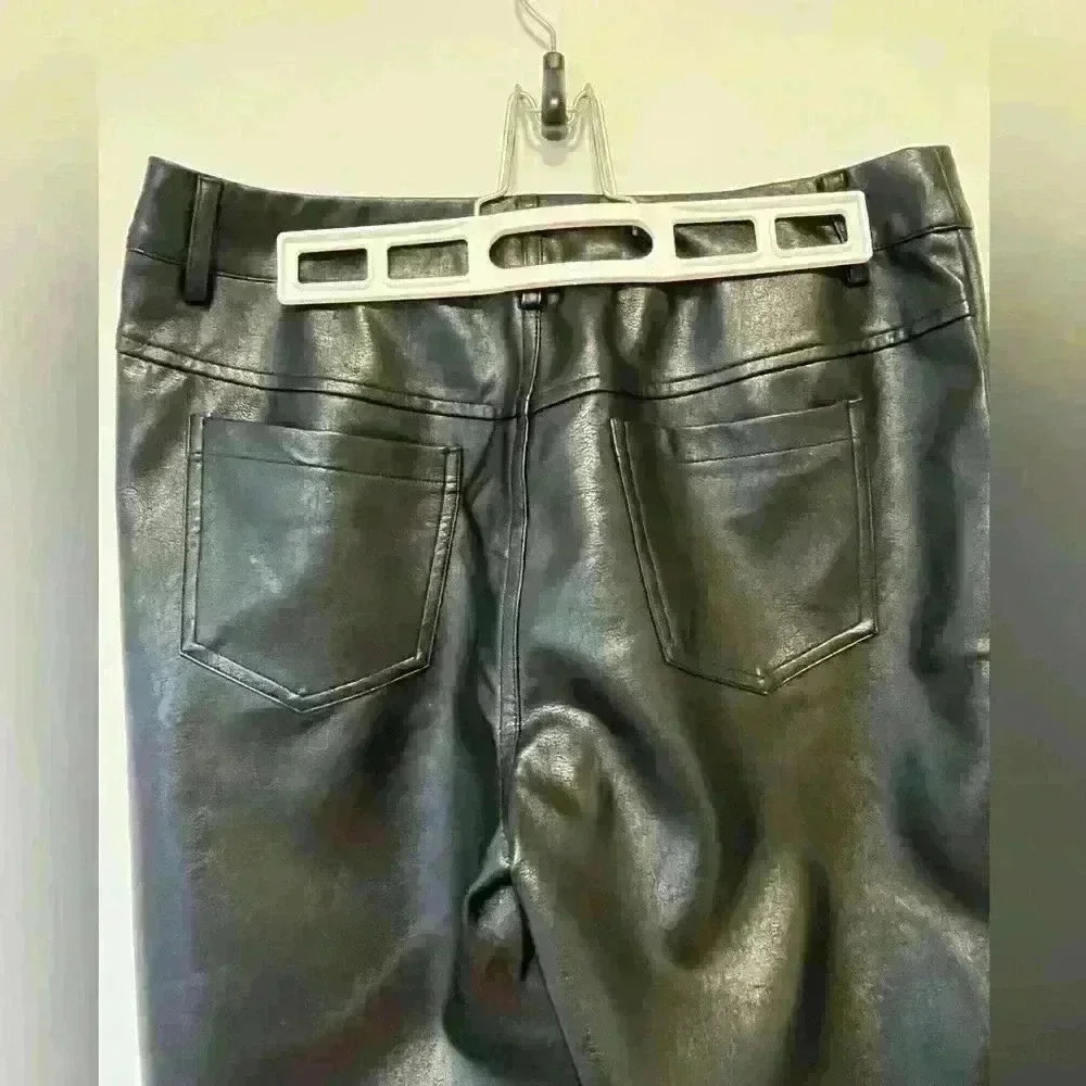 Princess Polly Macey black pleather pants , sz 8 - Picture 13 of 13
